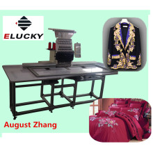 Elucky Africa big size 15 colors high speed single head embroidery machine with cheap price
